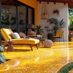Béton désactivé jaune : un choix éclatant pour vos extérieurs